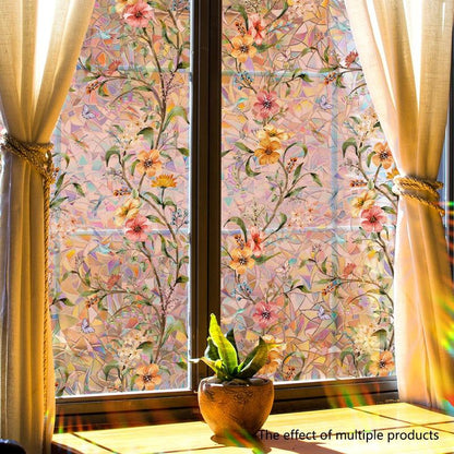 Vibrant Flower Window Cling Decal Sticker