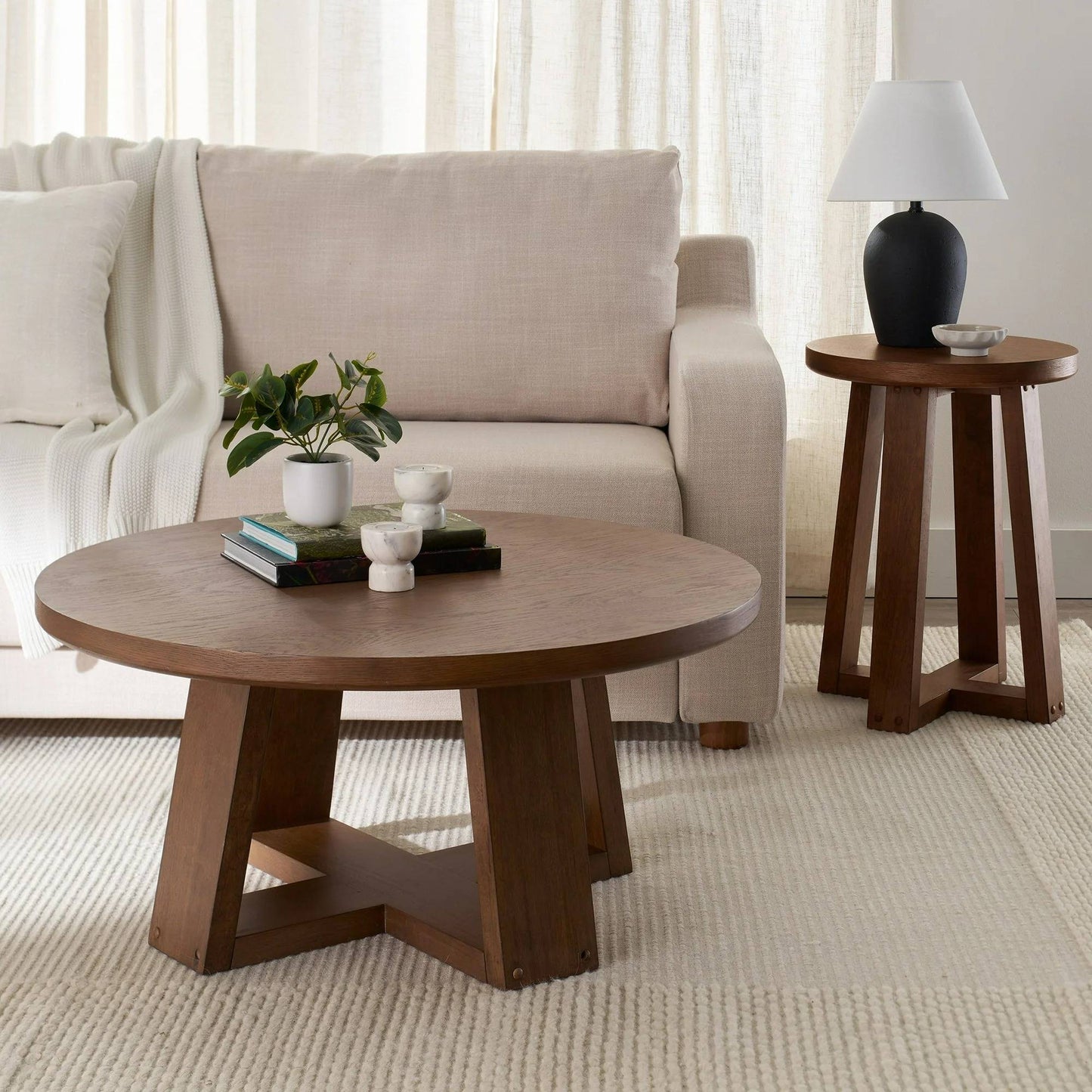Rustic Wooden Low Coffee Table