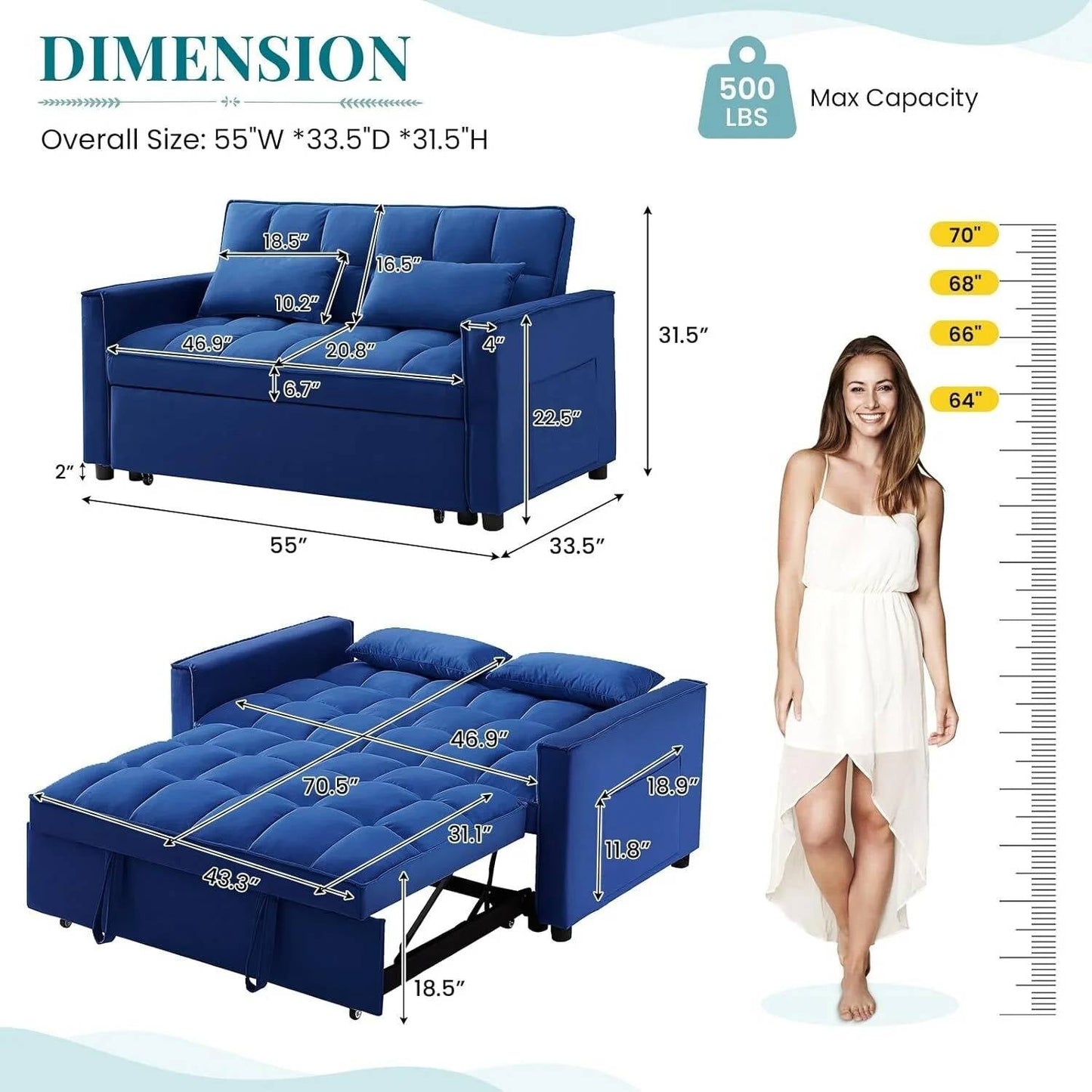 Space Saving Folding Sofa Bed