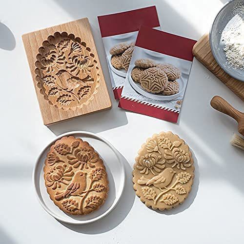 Wooden Cookie Cutter Set with Engraved Designs