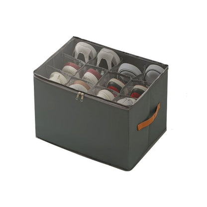 Folding Shoe Storage Box with Clear Top