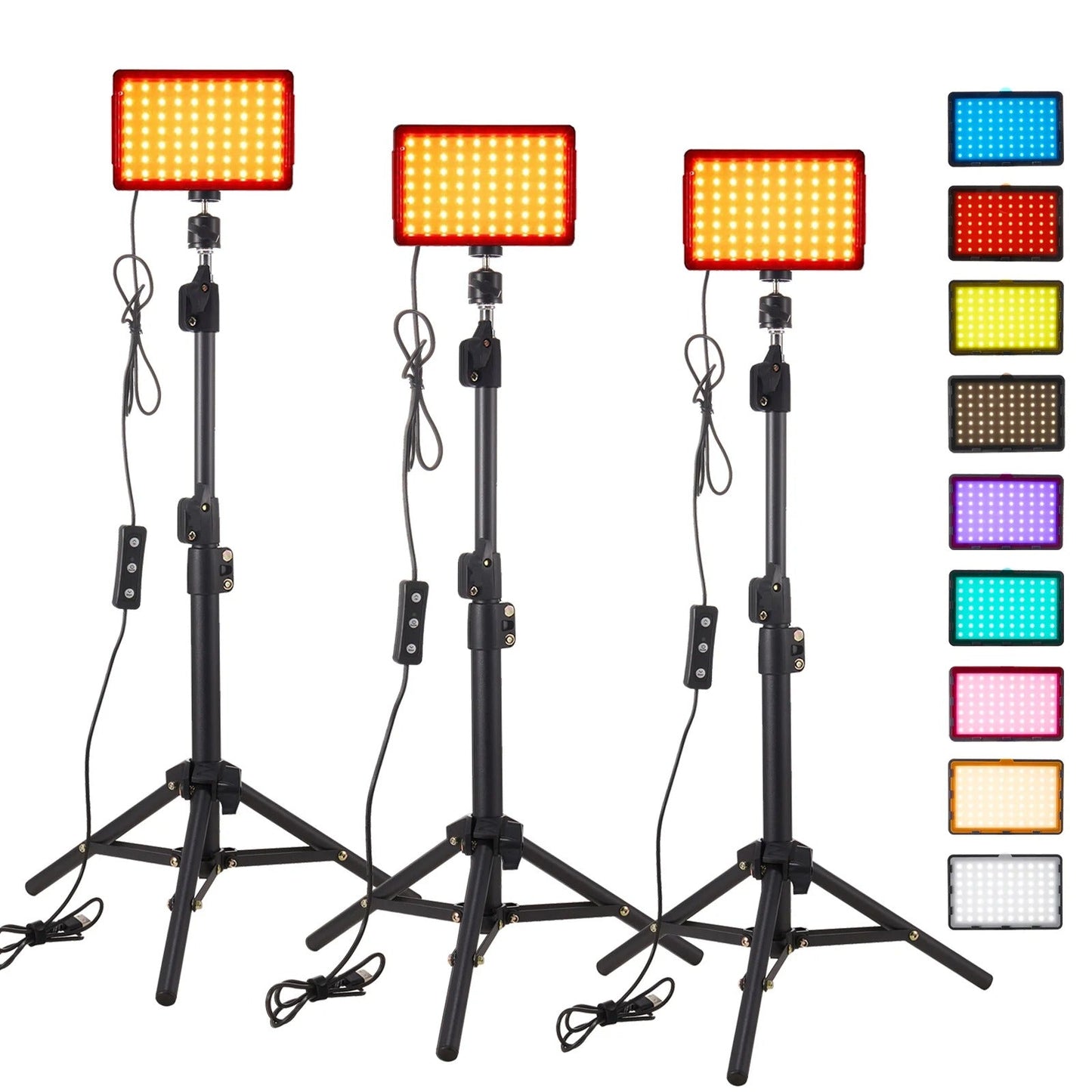 Portable 3pc LED Studio Lighting Kit