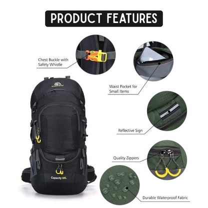 Large Waterproof Hiking Backpack