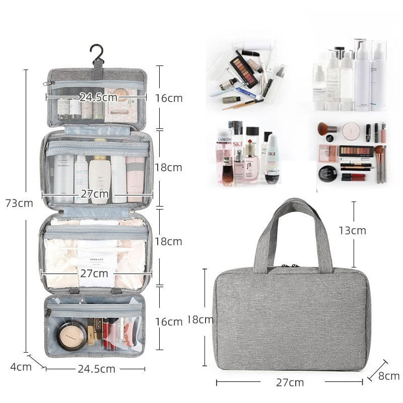 Waterproof Travel Toiletry Bag with Hang Loop
