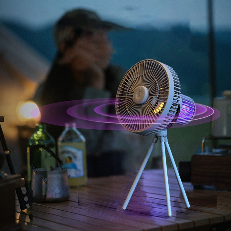 Compact Outdoor LED Lantern Fan Charger - Halri