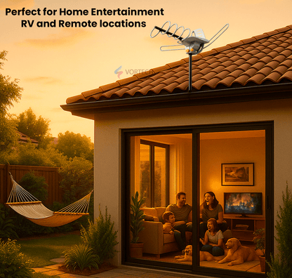 Long Range HD Outdoor TV Antenna | 360° Signal Reception