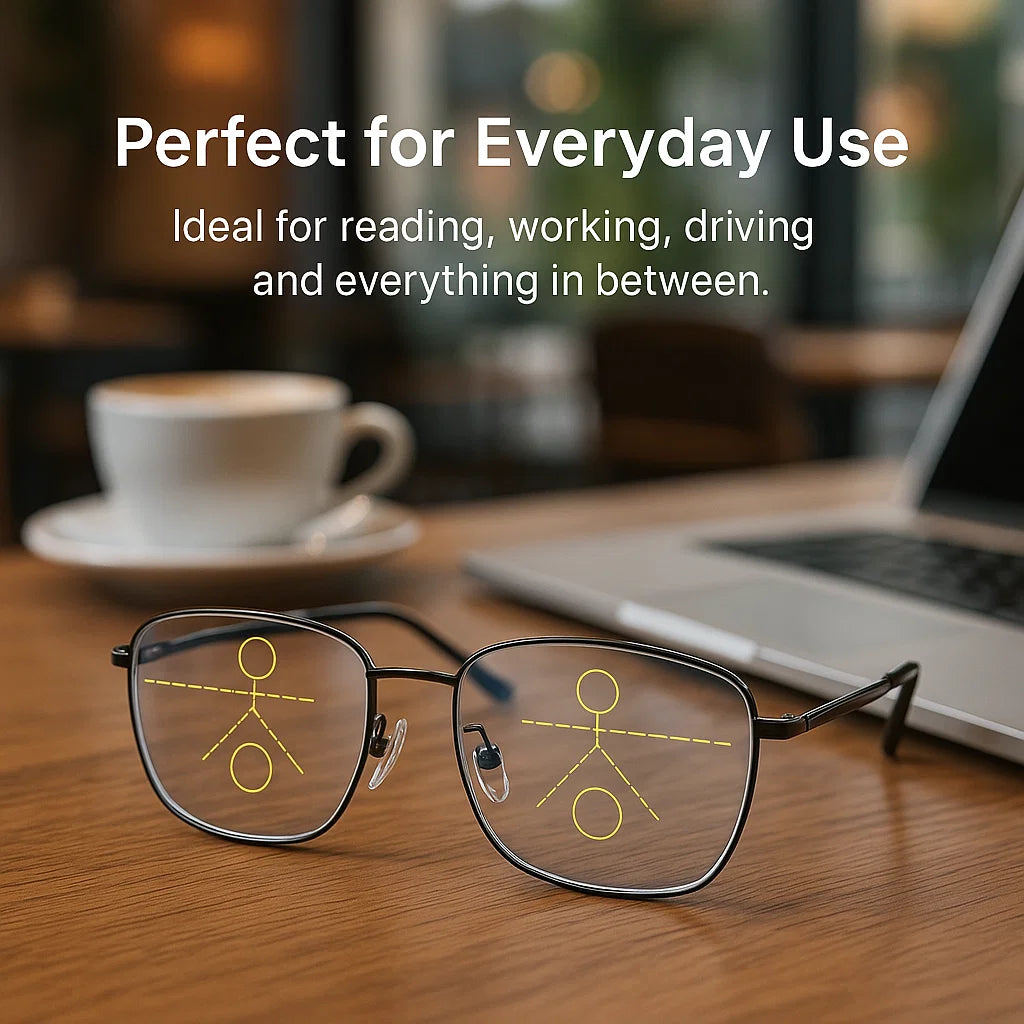 Anti Glare Progressive Eyeglasses with Comfort Fit