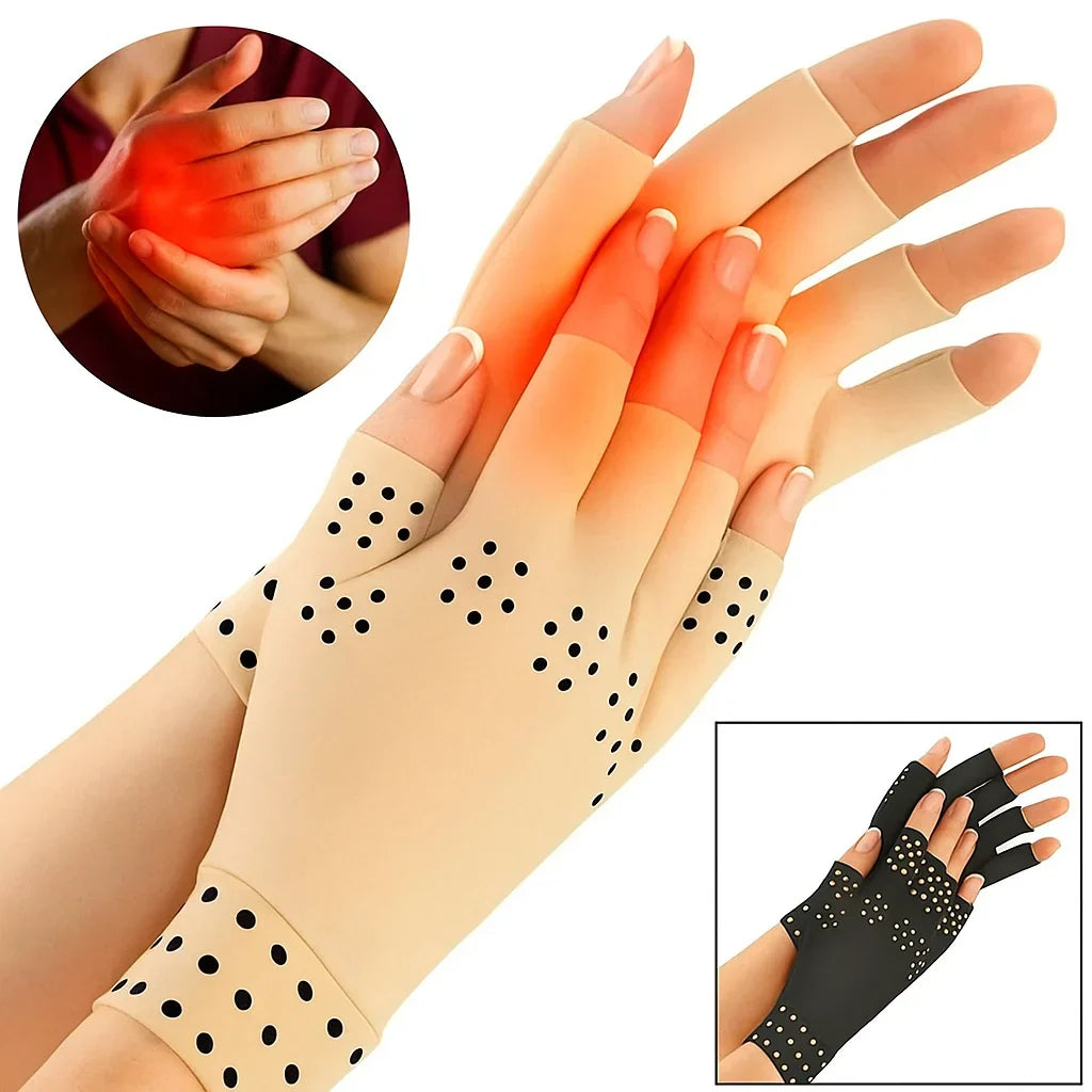 Warm Therapeutic Fingerless Gloves for Arthritis Relief