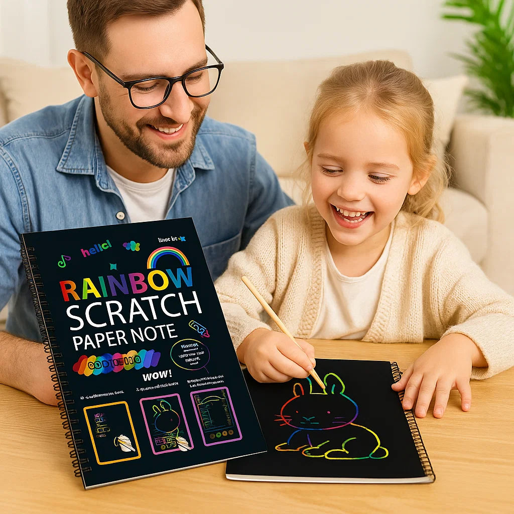 Colorful Rainbow Art Scratch Pad - Halri