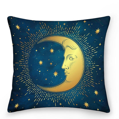 Colorful Astrology Sun Moon Throw Pillows - Halri