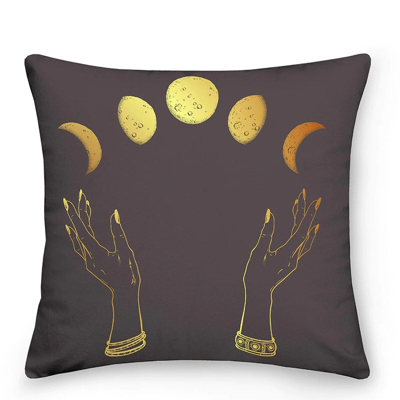 Colorful Astrology Sun Moon Throw Pillows