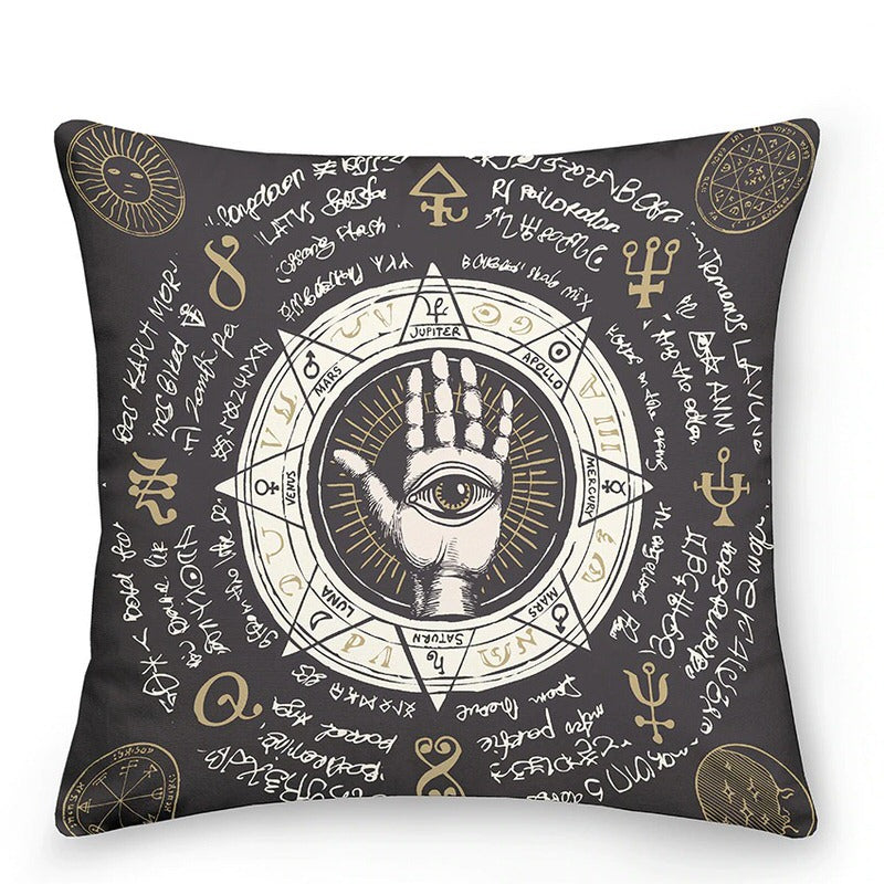 Colorful Astrology Sun Moon Throw Pillows