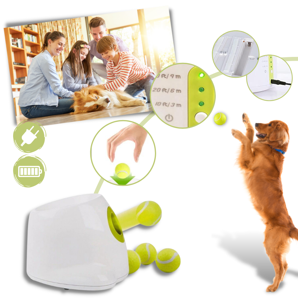 Fun Dog Ball Launcher Toy - Automatic Pet Thrower