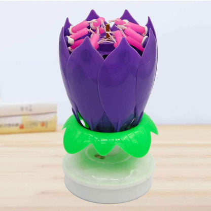 Colorful Floral Happy Birthday Candle
