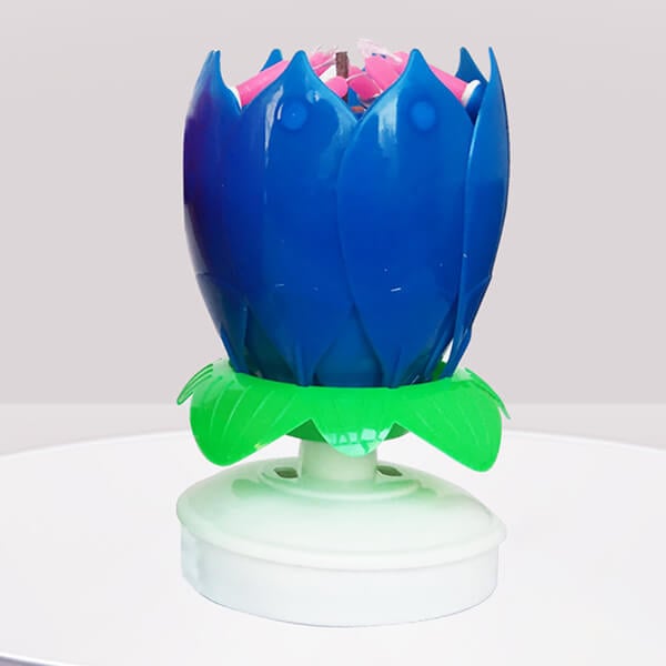 Colorful Floral Happy Birthday Candle