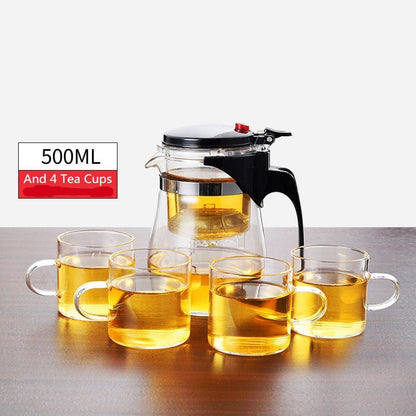 Durable Heatproof Glass Tea Infuser Teapot