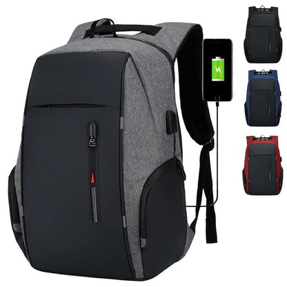 Water Resistant Laptop Backpack with USB Charger - Halri