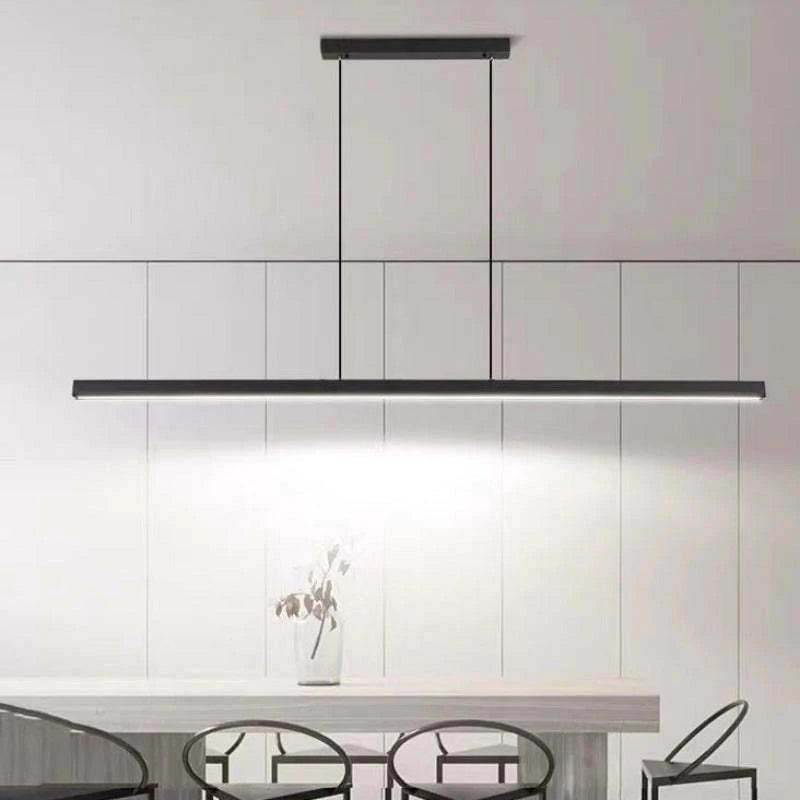 Simple Linear Pendant Light Modern Adjustable Ceiling Lamp
