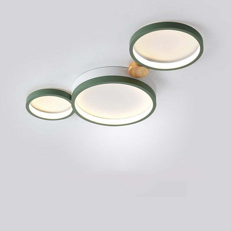 Soft Globe Ceiling Lamp for Bedroom in White and Gray