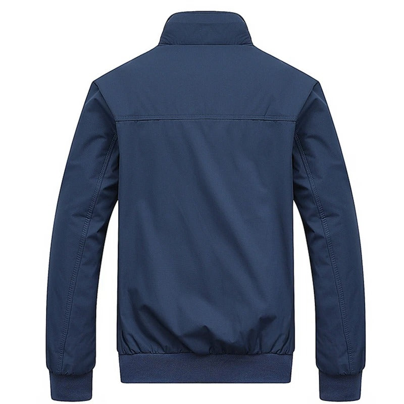 Classic Fit Mens Leather Bomber Jacket