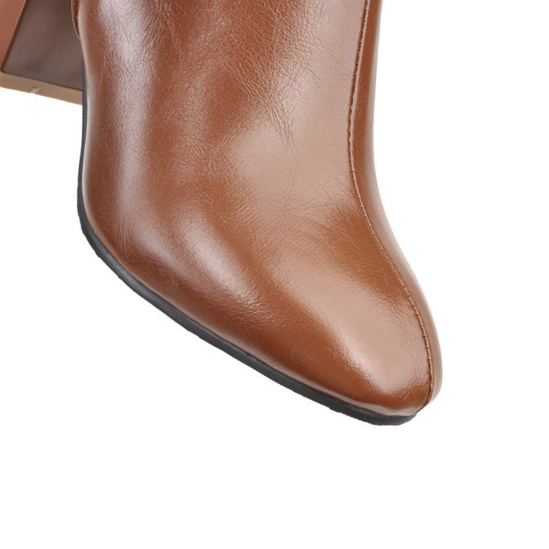 Premium Vegan Leather Zip Boots for Women