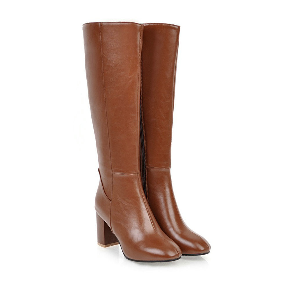 Premium Vegan Leather Zip Boots for Women