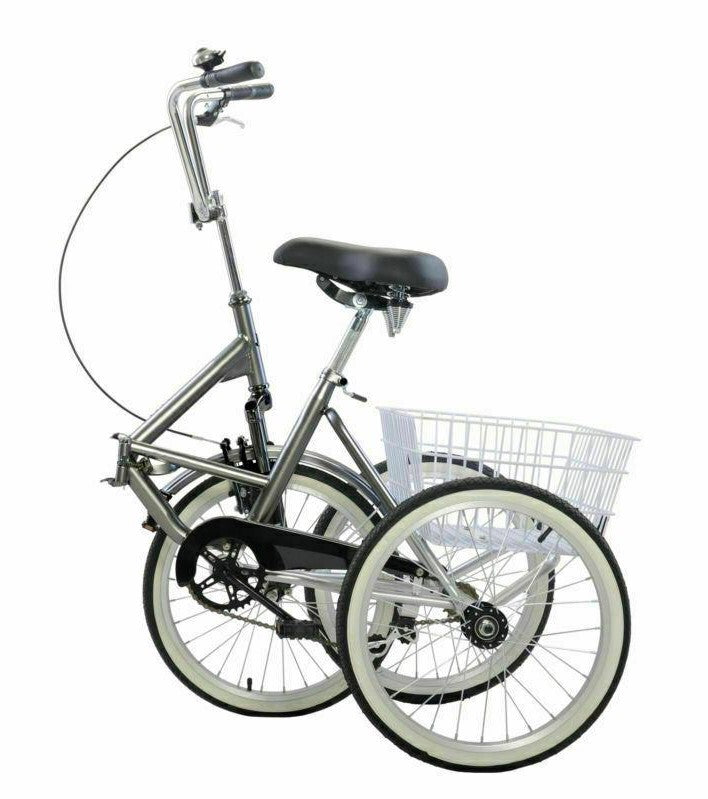 Portable 3 Wheel Adult Tricycle Bicycle with Storage Basket