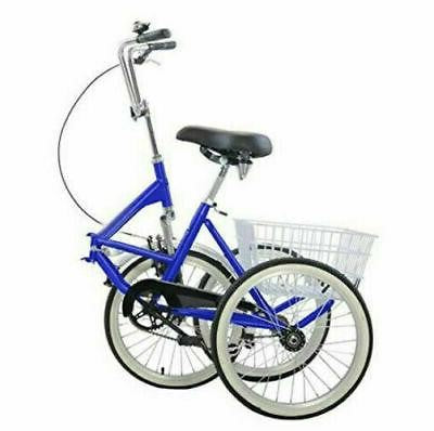 Compact 3 Wheel Bike for Adults with Storage Basket