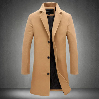 Warm Mens Wool Mix Winter Coat