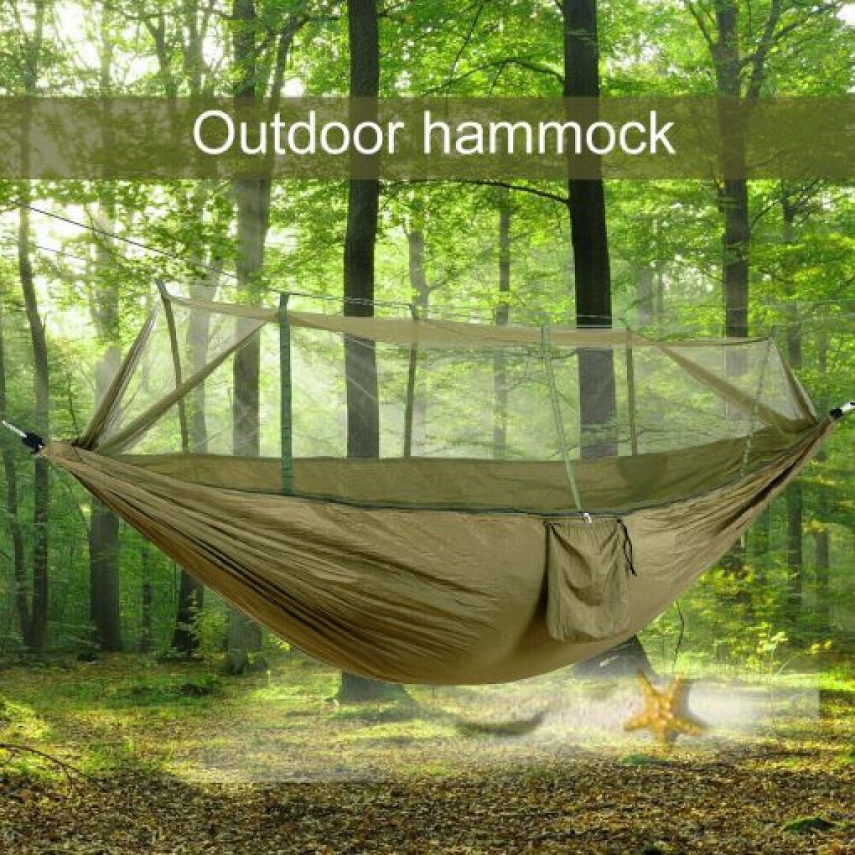 Portable Camping Hammock Set with Bug Net and Rain Fly