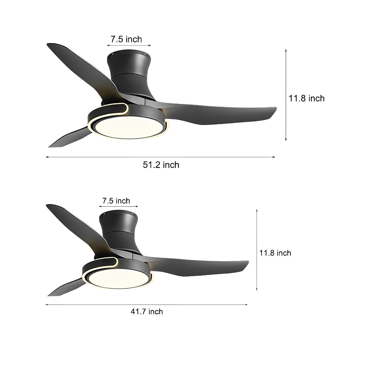 Stylish Ceiling Fan with Light and Remote