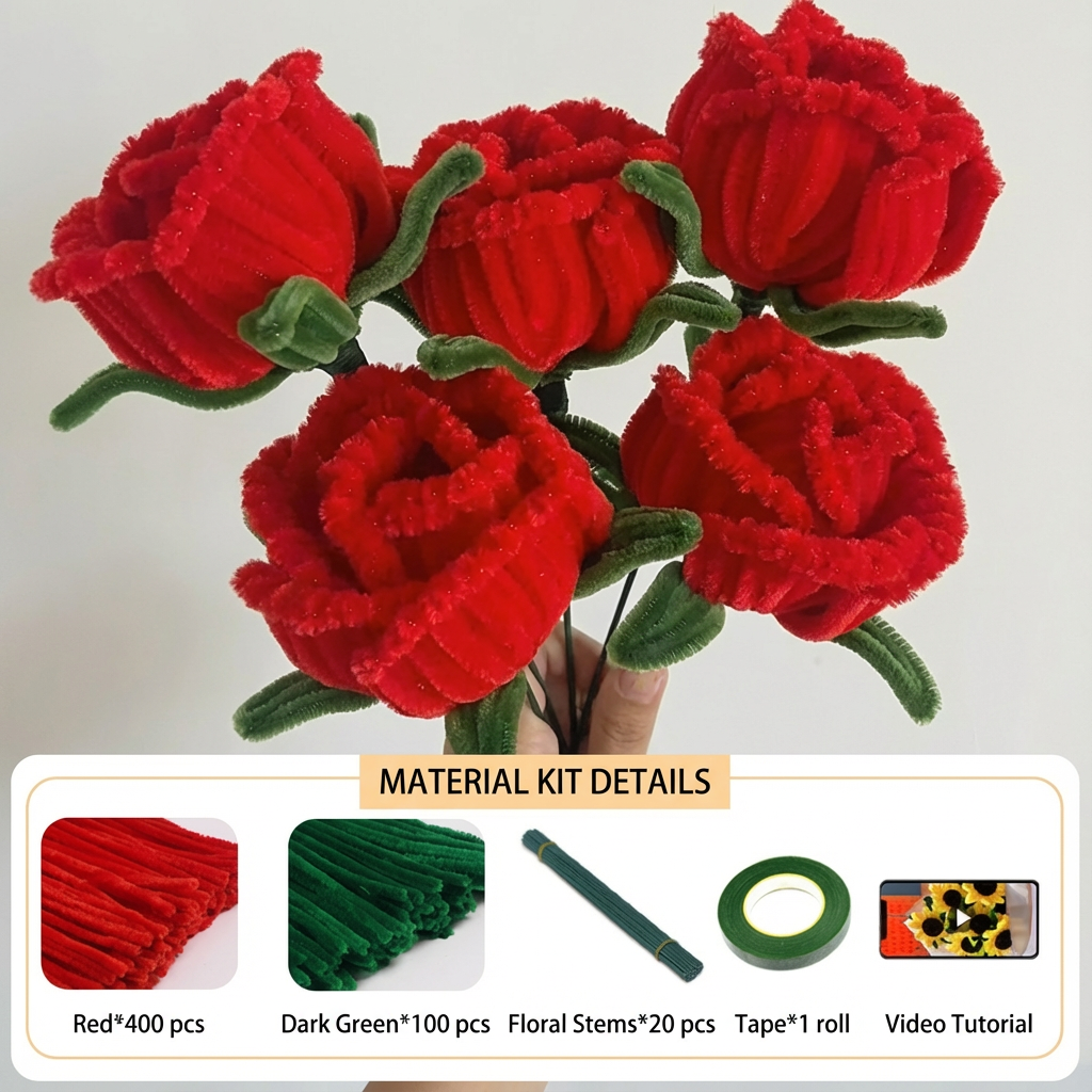 Easy Handmade Faux Flower Crafting Kit