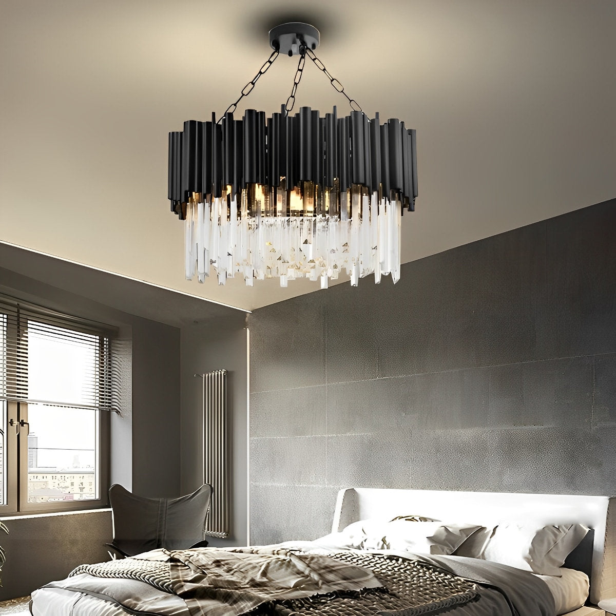 Sleek Glass Chrome Luxury Pendant Light Fixture