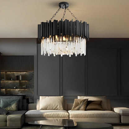 Sleek Glass Chrome Luxury Pendant Light Fixture