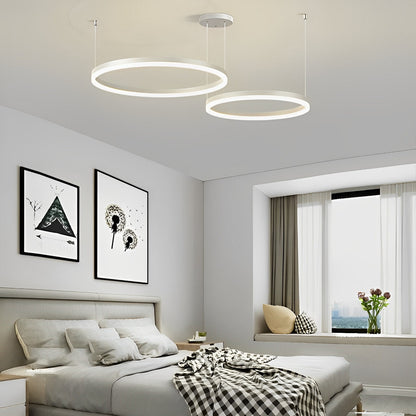 Round Stainless Steel Pendant Light Fixtures with Adjustable Brightness