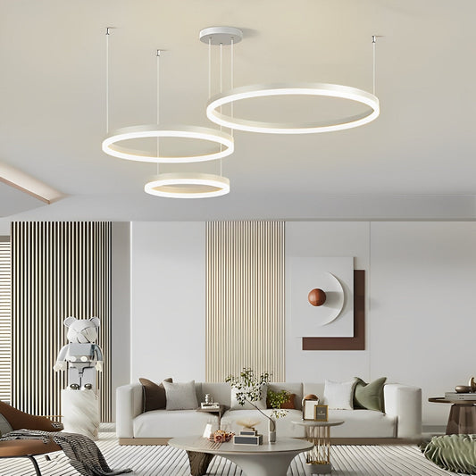 Round Stainless Steel Pendant Light Fixtures with Adjustable Brightness - Halri