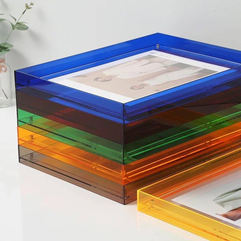 Clear Wall Mount Glass Photo Frame - Halri