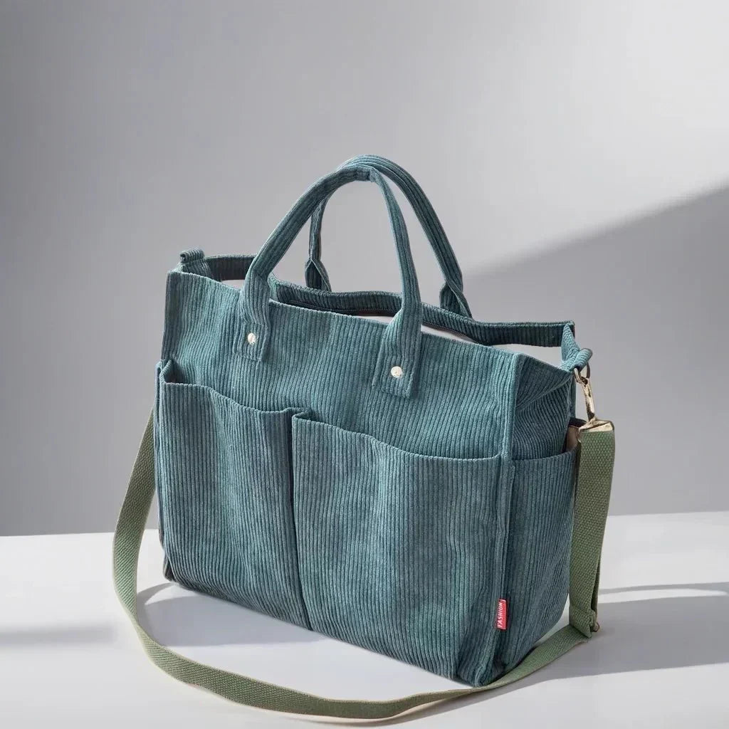 Rugged Corduroy Daily Tote Bag