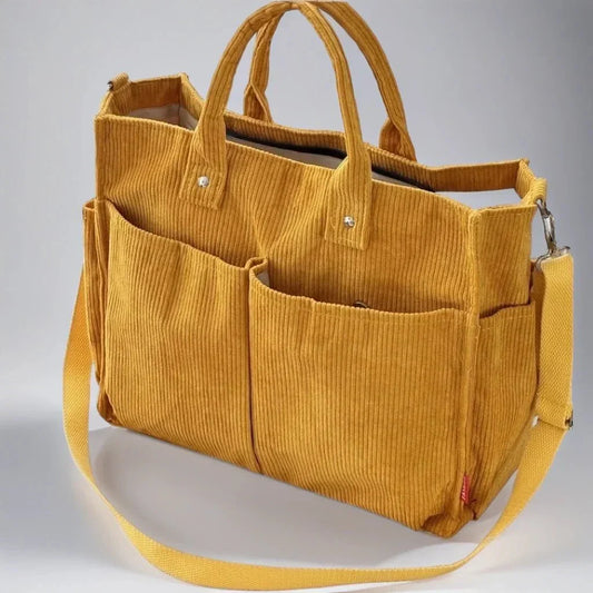Rugged Corduroy Daily Tote Bag - Halri