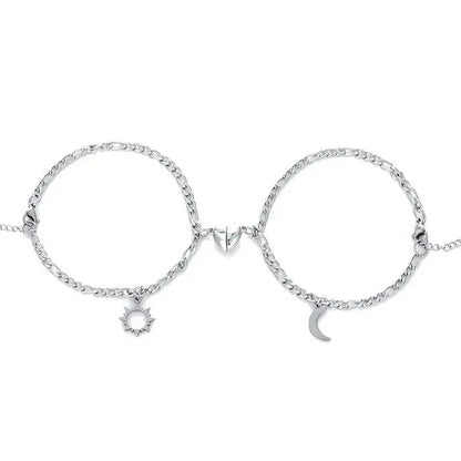 Romantic His & Hers Magnetic Lovers Bracelet Set