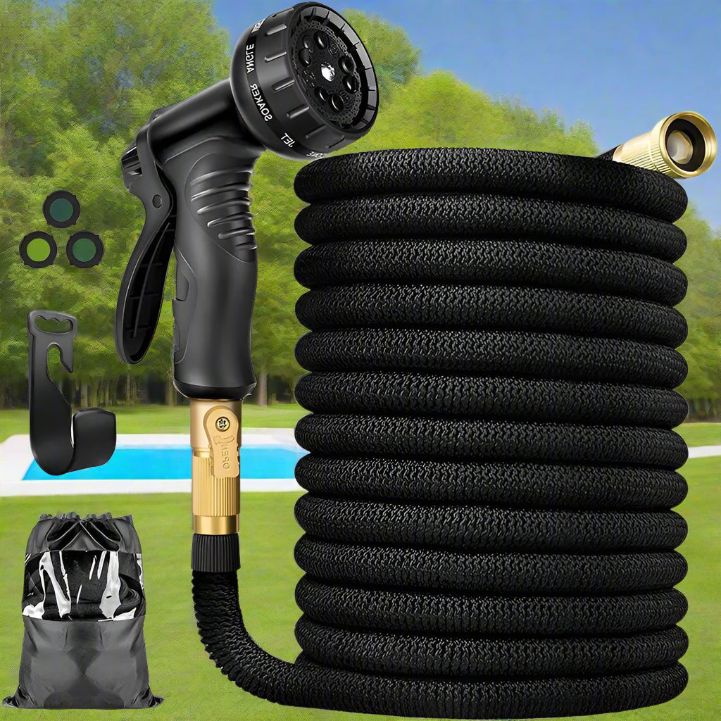Flexible 100FT Water Hose - Durable & Easy to Use - Halri
