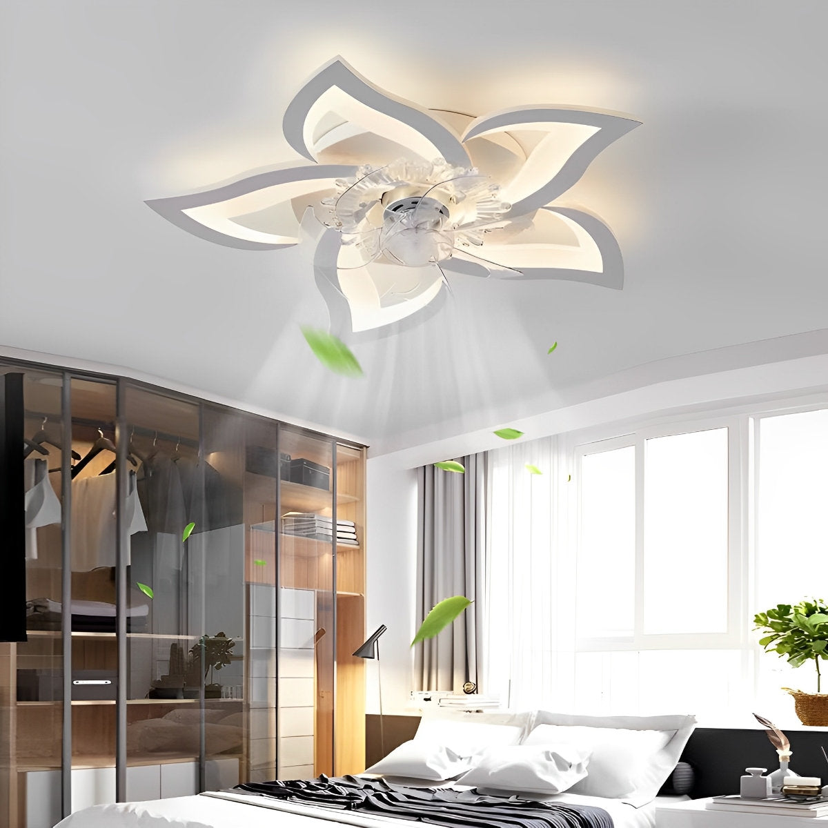 Stylish Floral 3 Step Dimmable LED Ceiling Light Fixture - Halri