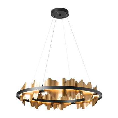 Modern Round Dimmable LED Chandelier Light Fixture