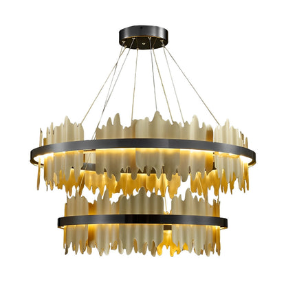 Modern Round Dimmable LED Chandelier Light Fixture