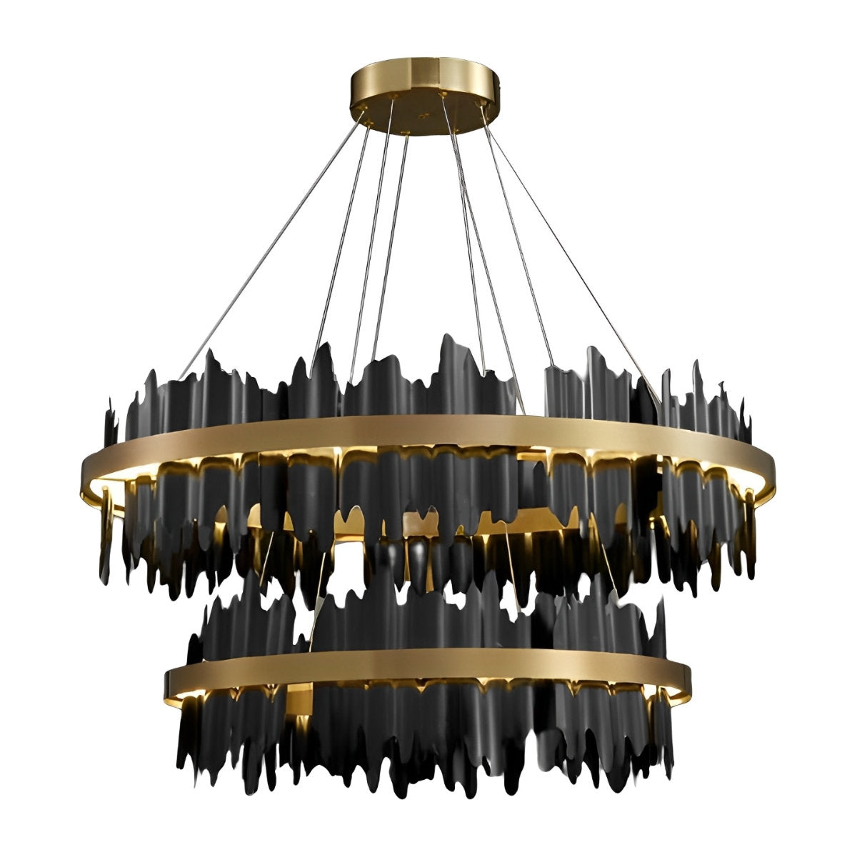 Modern Round Dimmable LED Chandelier Light Fixture