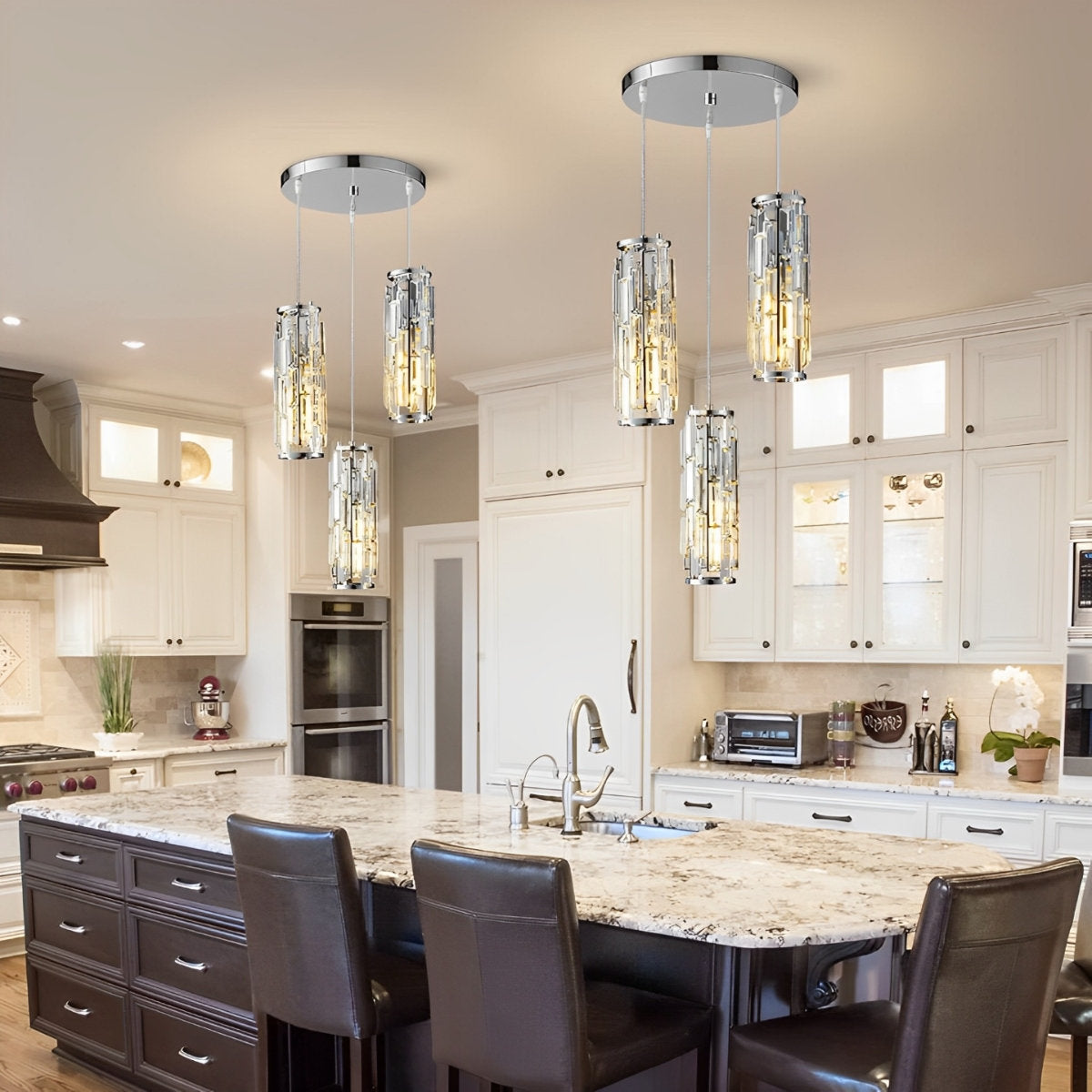 Luxury Metal Glass Pendant Ceiling Light Fixture