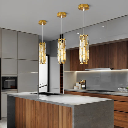 Luxury Metal Glass Pendant Ceiling Light Fixture