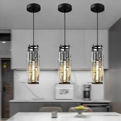 Luxury Metal Glass Pendant Ceiling Light Fixture - Halri
