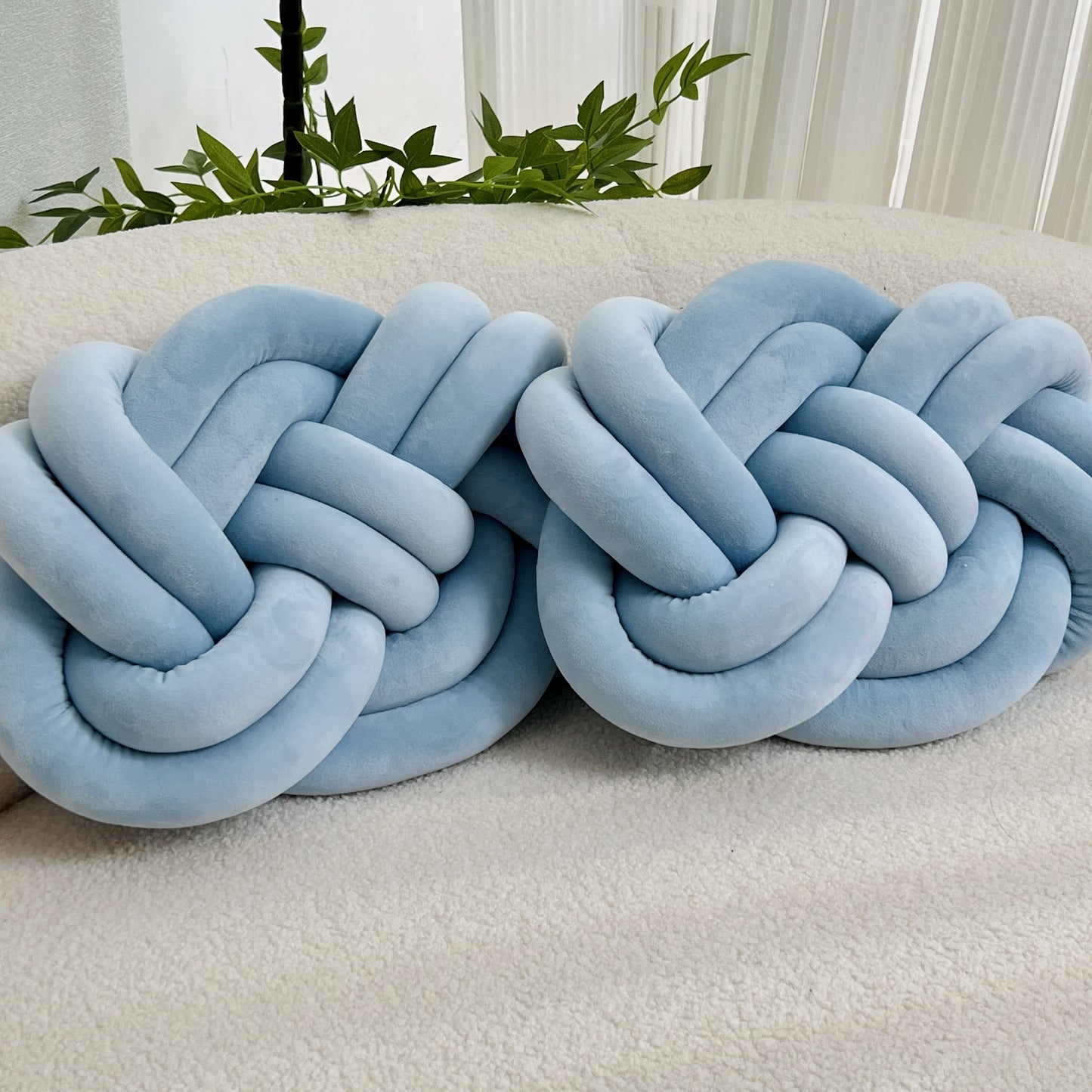Plush Cloud Pillow with Button Detail