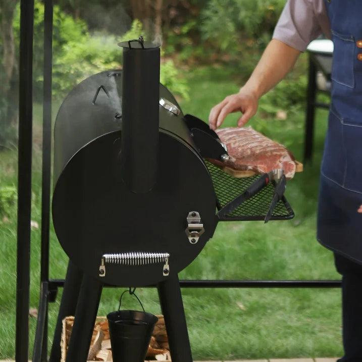 Large Charcoal BBQ Grill with Smoker Box
